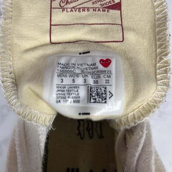 Converse Play Comme des Garcon High Top Sneakers - Picture 8 of 9